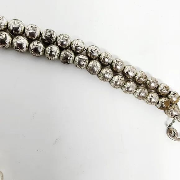 Vintage Sancrest Southwestern Squash Blossom Necklace – Turquoise & Silver Tone - Picture 10 of 16